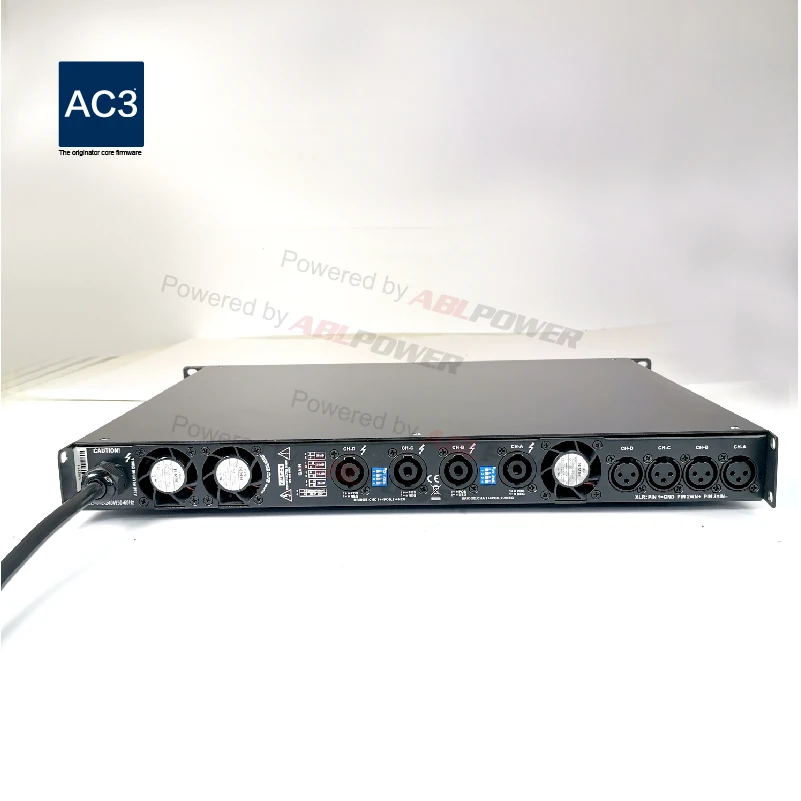 Professional 1200W*4 power amp 1U class d sound digital power amplifier