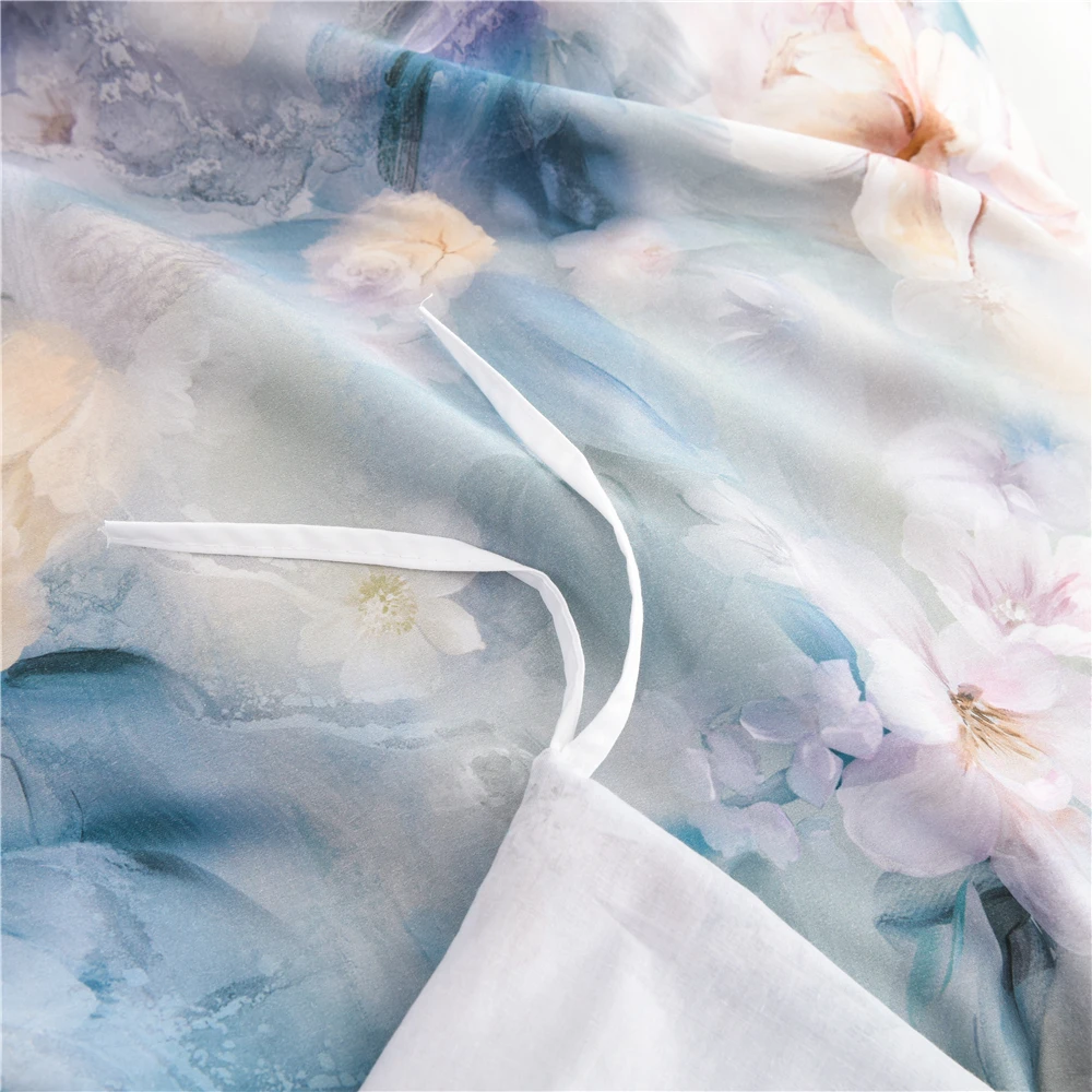 3D Quilt Cover Set Cotton Bed Sheets Printed Duvet Cover Floral Design Digital Printing Bedding Sets