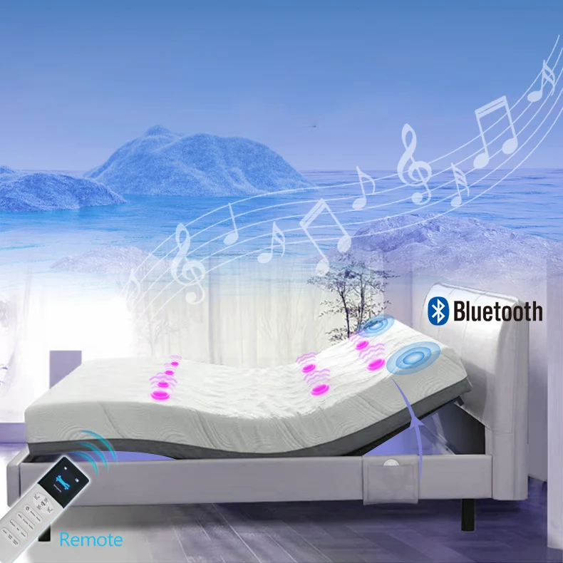 Custom Addressing Anxiety Reclining Luxury Mattress Factory Supply Electric Mattress Adjustable Smart Bed Mattress Fabric Foam