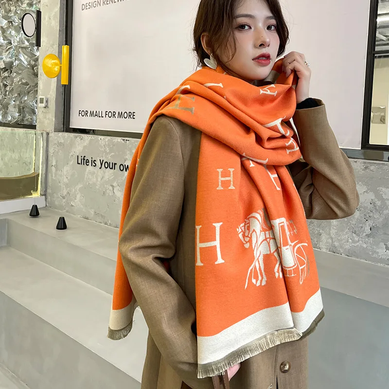 Manufacturer Hot Sale Ladies Winter Warm Cashmere Shawls Pashmina Scarf Luxury Women Scarves