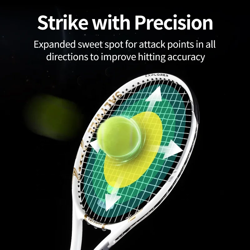 Tennis Racket Series Carbon Fiber Tennis Racket With Free Bag 50-60lbs Lightweight Grips Full Carbon For Pro Tennis Player