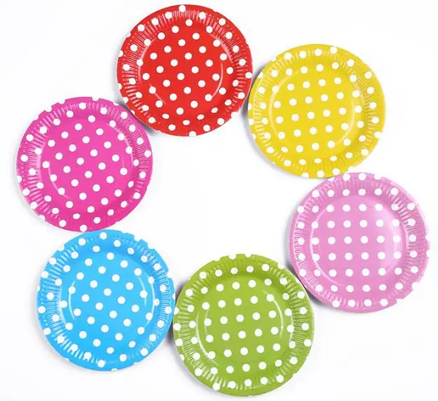 Customized Print Disposable Tableware Cardboard Paper Plate Disposable Paper Dish Pizza Plates Set