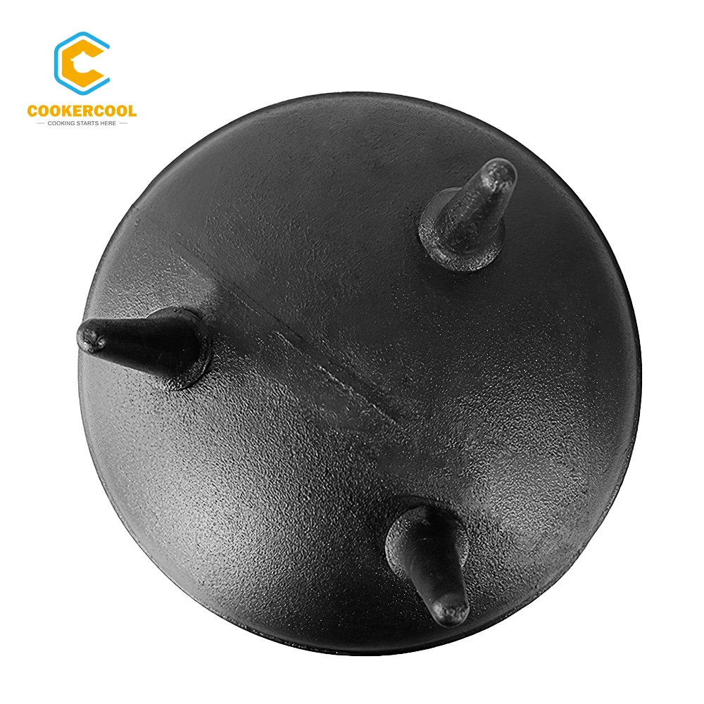 Cookercool Cast Iron Pre-Seasoned Potjie African Pot With Lid