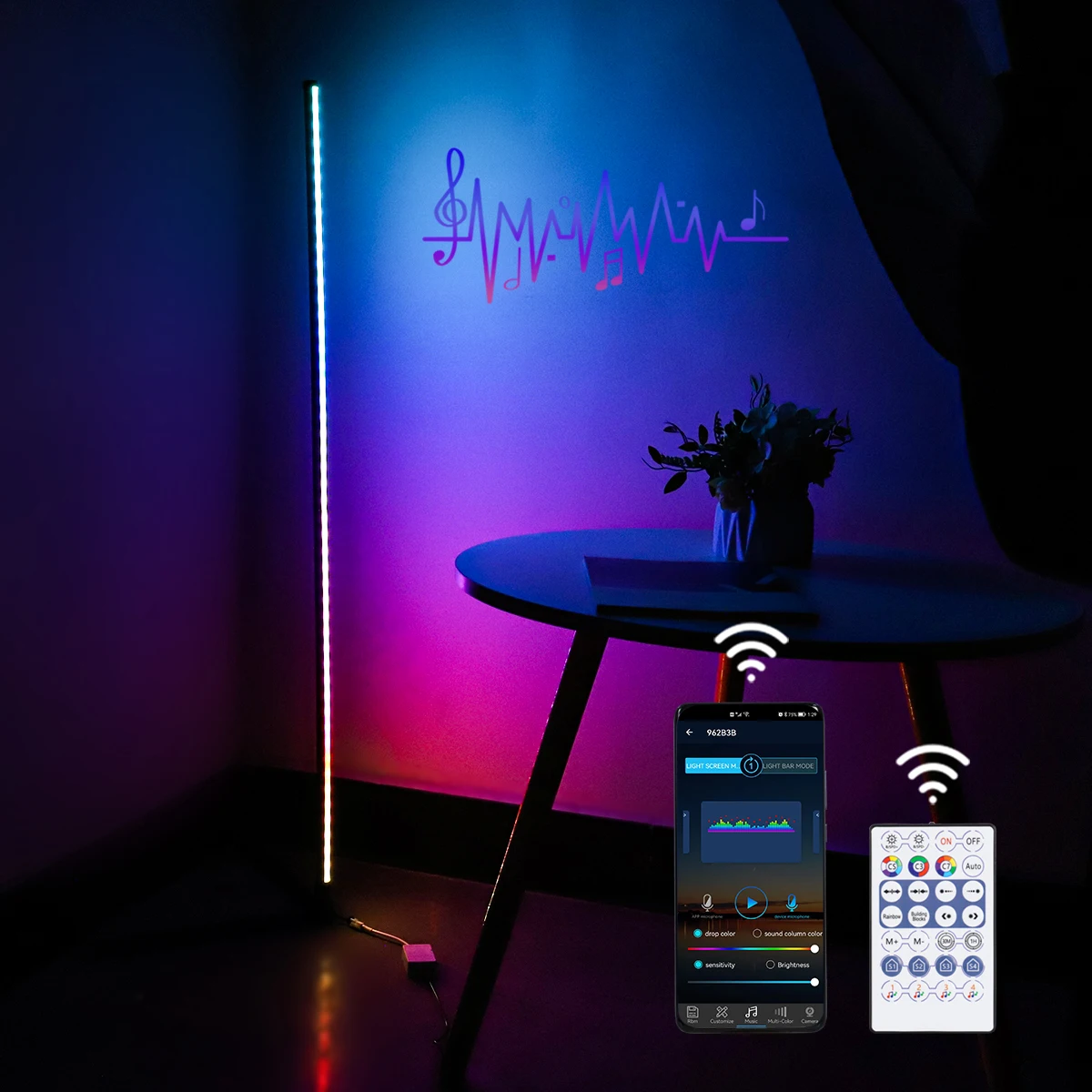 Игровые светильники для гостиной RGB-подсветка декора ночники стоячие светодиодные Угловые напольные Прямая поставка