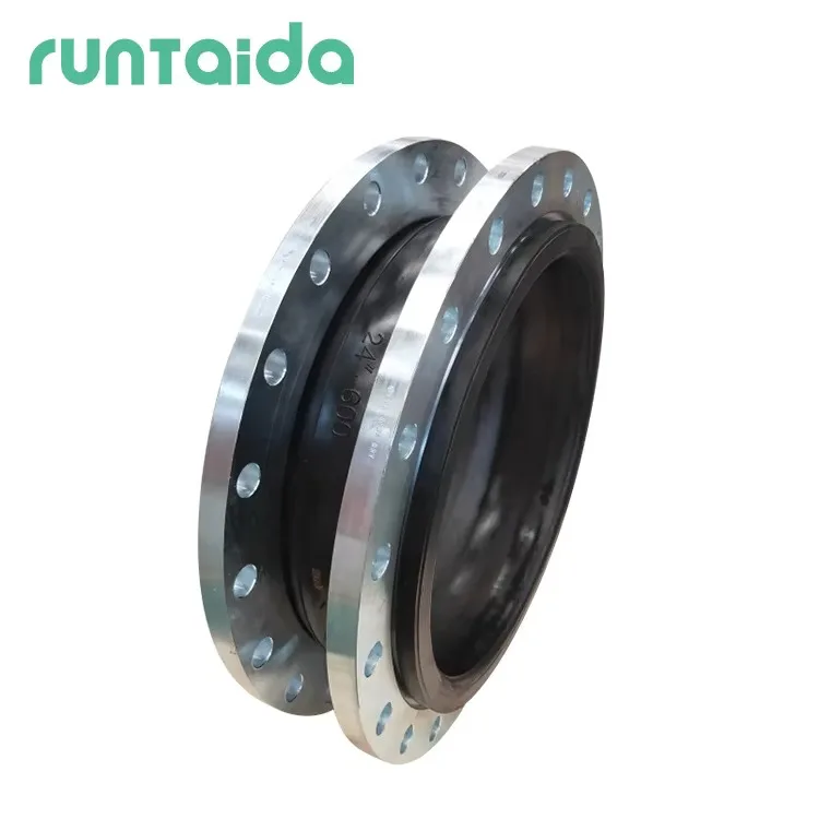 customized large diameter pipeline ss304 flange connector flexible single arch bellow rubber expans joint