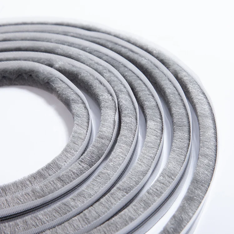 High-sealing fin weather strip commercial door bottom seal finned pile weatherstripping