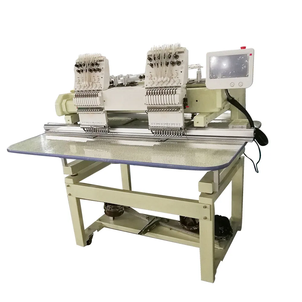 
2 heads high speed computerized embroidery machine top quality computerized embroidery machine 