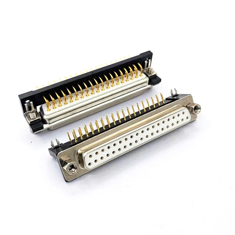 DB37 female head bent foot plug board solid car needle D-SUB37 pin parallel port connector db37 bent needle welding plate socket