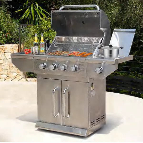 Family Day 4 Burner Barbeque Stainless Steel Outdoor Portable Bbq Gas Grill Ovens