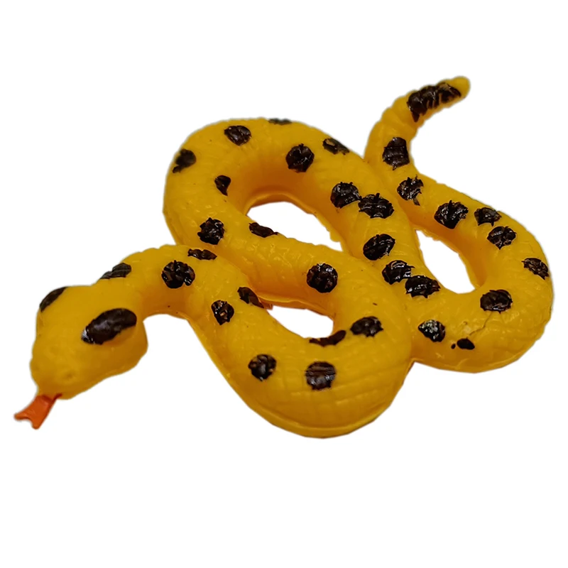 Manufacturer PVC Plastic Animal Figures Snake Model Simulation Toy Props Soft Snake Toy