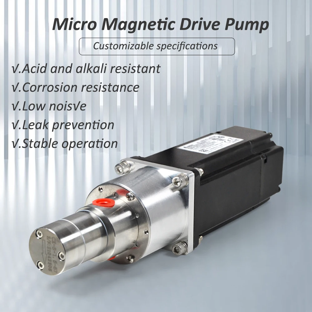 Shanghai Jishen 0.07 Ml/Rev Zero Leakage Dosing Pump Electro Magnetic Drive Gear Pump