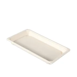 Biodegradable Sugarcane Bagasse Sushi Container Disposable Pulp Products Food Packaging Box With Anti Fog PET Lid