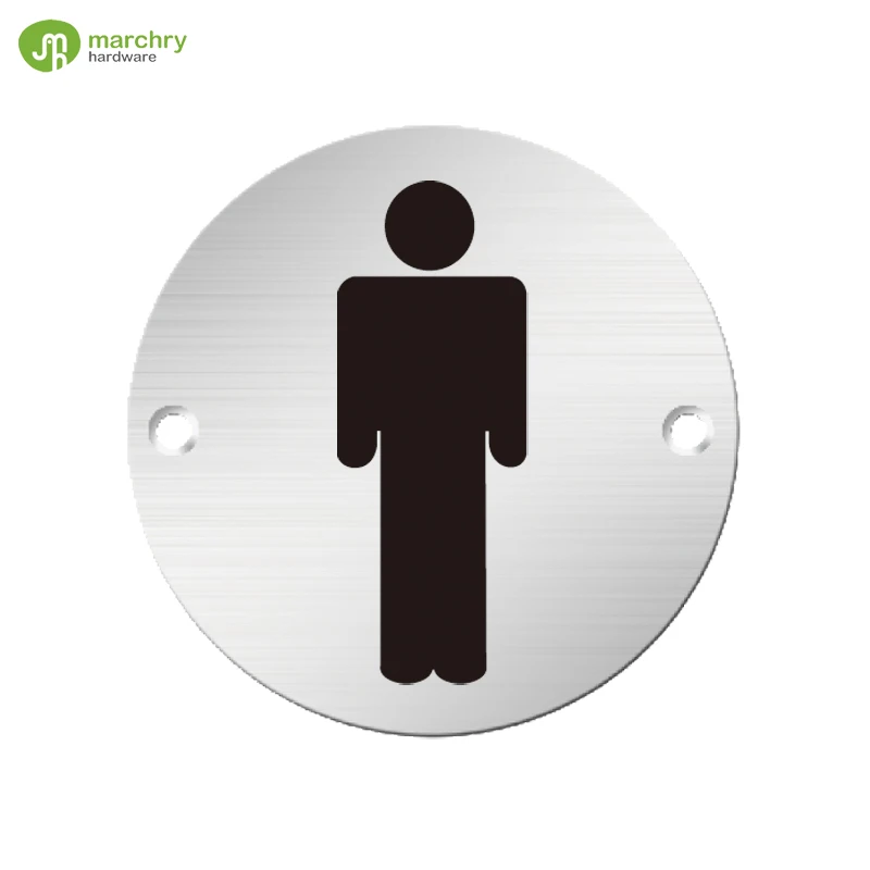 
Made in China stainless steel 1.5mm male and female WC sign 