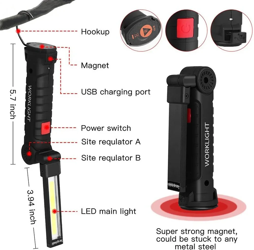 Новый портативный светодиодный фонарик с зарядкой от USB