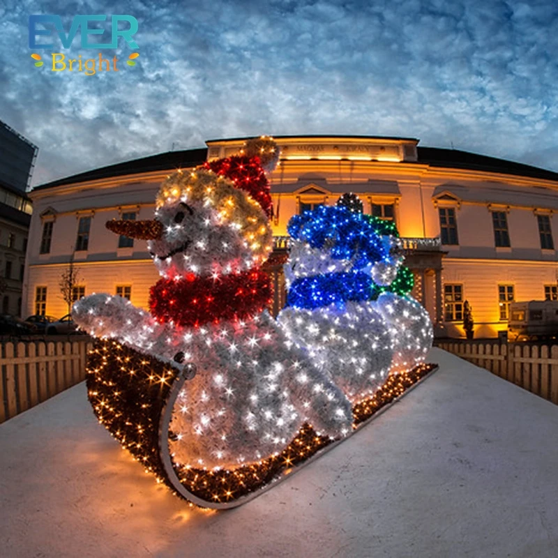 Merry Christmas Porch Sign Snowman and Santa Xmas Hanging Banner Sign for Winter Holiday Party