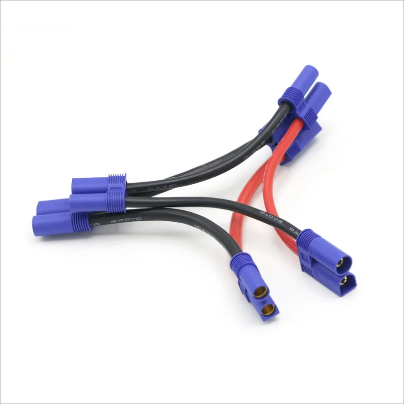 RC Lipo Battery Cable Harness EC5 Series Connection Battery Cable with 8AWG 10AWG 12AWG Silicone Cable