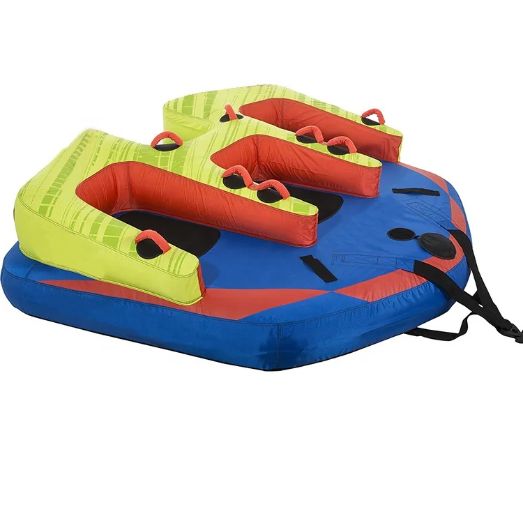 PVC 3 Rider Inflatable Beach Towable Tube for Water Sports Game