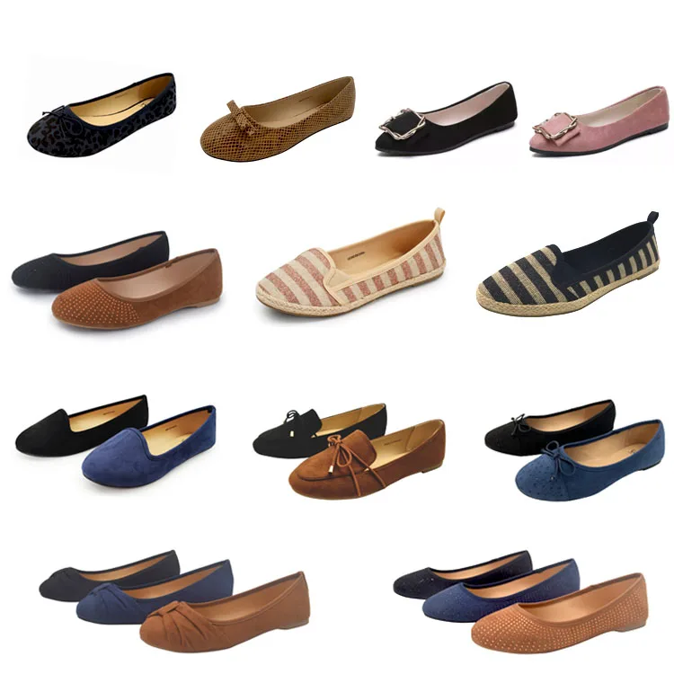 Ready to ship ladies casual flats fitness walking shoes female ballerinas other trendy shoes slip on shoes for women