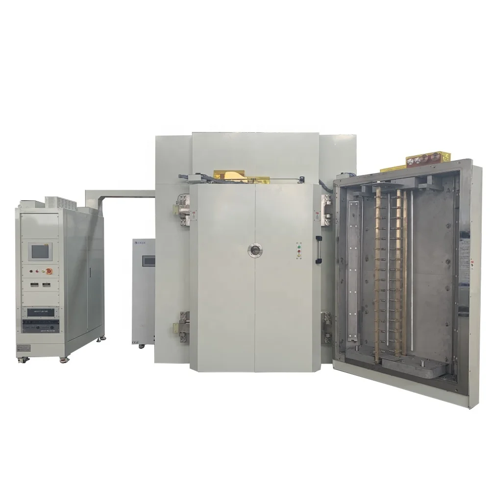 deposisi uap fisik pvd nanometer thin film mirror glass making production line coating machine equipment