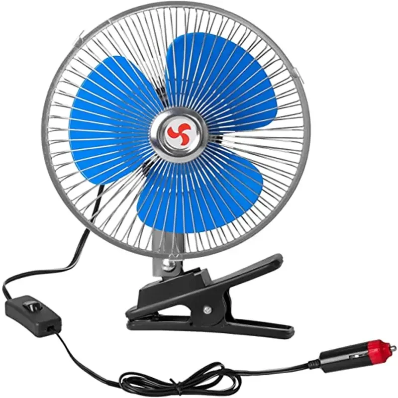 2023 NEWEST DC 12V/24V Car Fan Oscillating Portable Auto Car Fan 8 Inch Mini Car Fan