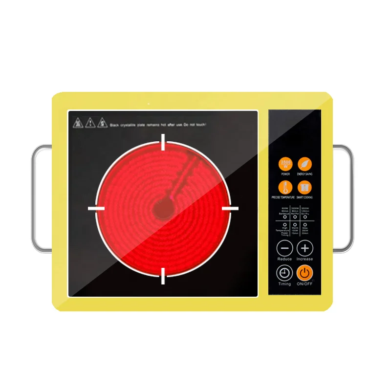 Customized 2000W Portable Electric Ceramic Infrared Cooker Hotplate Stove Metal Case with Press Button Control for Home Use