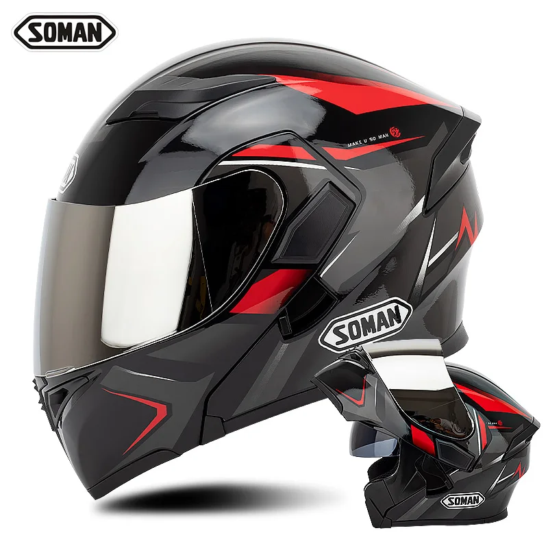 Flip up professional Motorcycle accessories colourful visor Full Face Helmet cascos para moto casco motorcycle street  Helmets