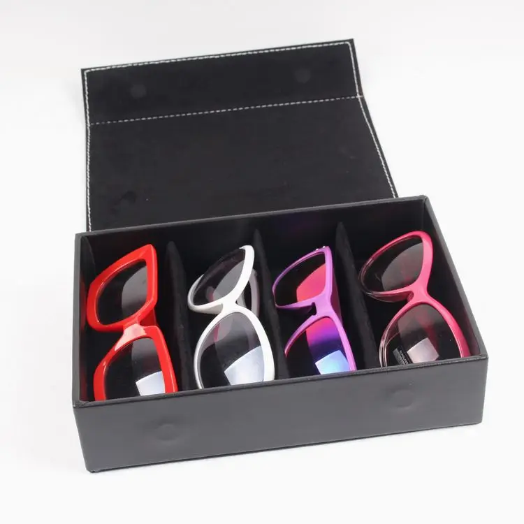 2020 China Factory Fashion 4 pcs Leather Sunglasses Storage Box