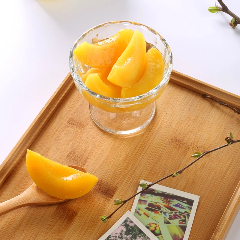 Canned peach halves sliced diced in light syrup