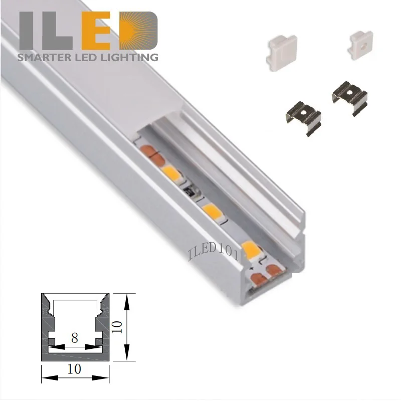 Wholesale Price LED Channel System U Shape Spotless Aluminium Profile 6063 T5 with PC Diffuser Cover for LED Strip Light