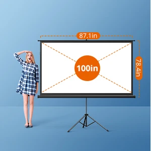 100 дюймовый 16:9 штатив проекционный экран фронтальный экран с подставкой лучший наружный двор