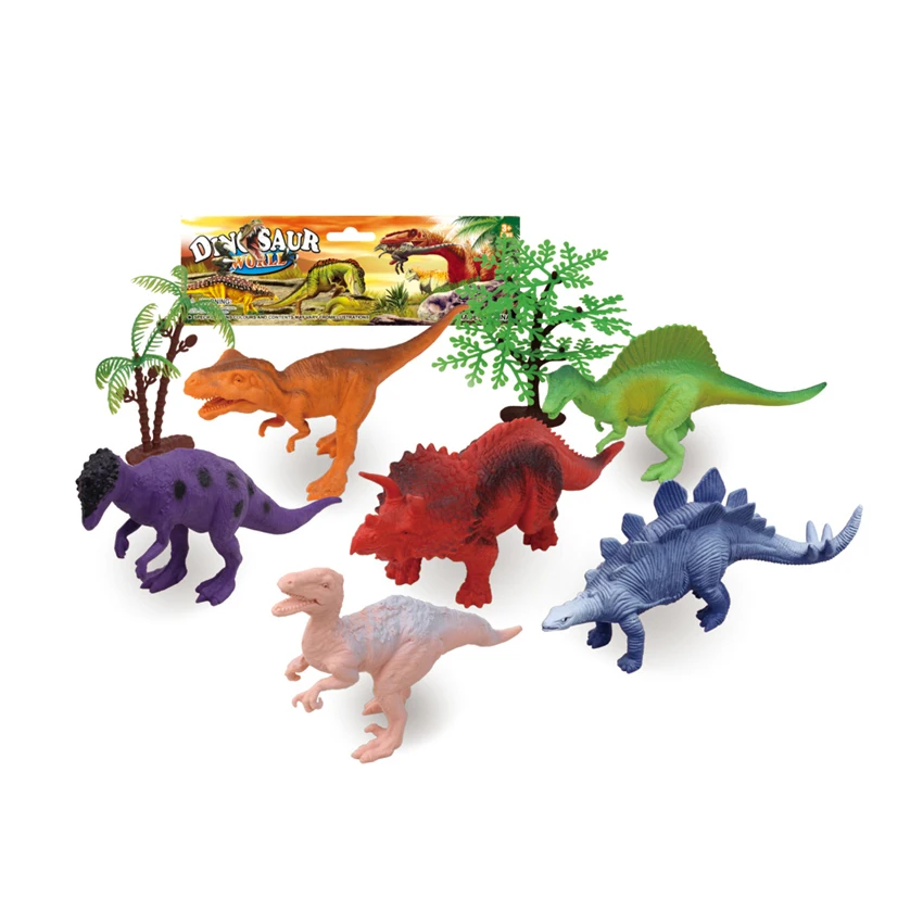 Cartoon Small Wild Mini 3d Kids Pvc Plastic Farm Dinosaur Jungle Zoo Set Animal Toys
