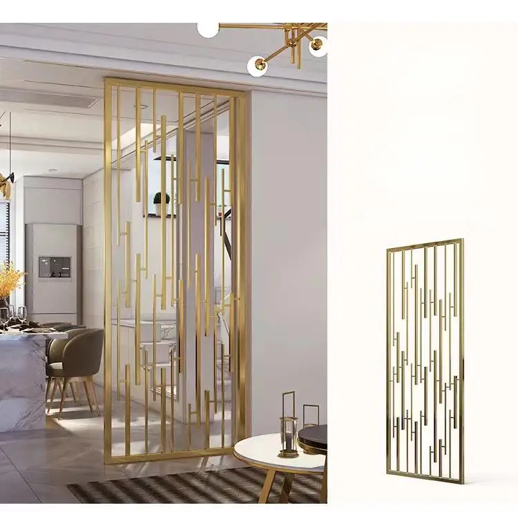 Custom stainless steel commercial room dividers partitions candle screen portable garden screens room dividers