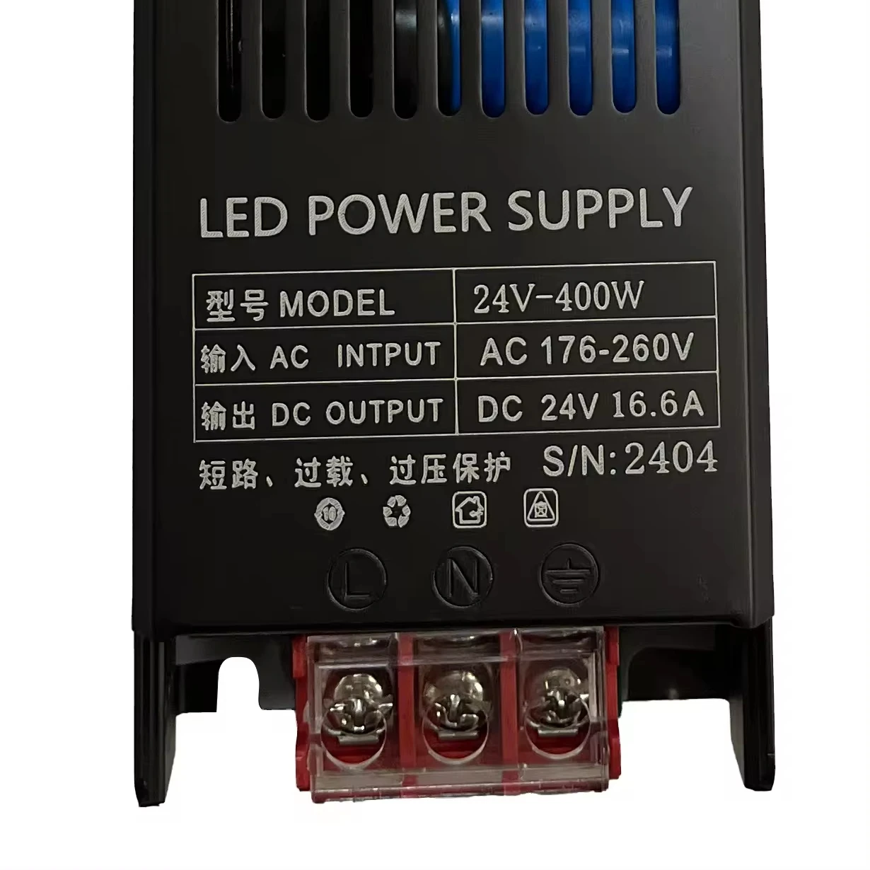 waterproof DC 24v 60W 100W 200W led driver outdoor light box switching power supply transformer