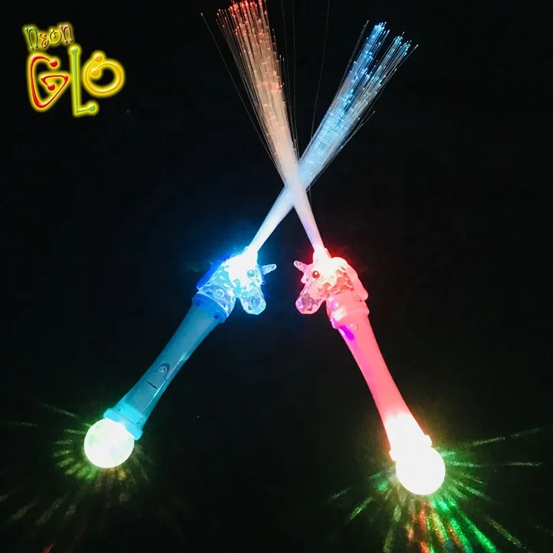 LED Glow Magic Wand Light-Up Fiber Optic Stick for Party Wedding Concert-for Promotional Party Supplies & Unicorns