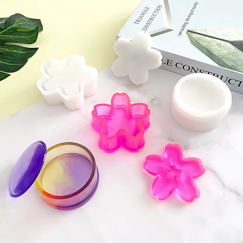 Популярный дизайн полимерная форма силиконовая коробка для хранения ювелирных изделий эпоксидная смола 3D в форме лотоса поделок изделия из смолы