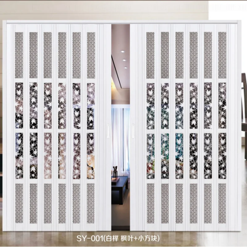 Accordion pvc doors commercial modern interior pvc toilet plastic frame folding door 20ft decorative door panel philippines