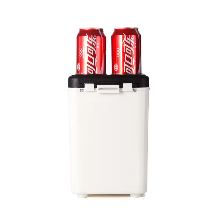 Mini 6l Car Refrigerator 12v Multi-purpose Travel Refrigerator Heater With 4 Beverage Holes Car Refrigerator Radiator Cooler