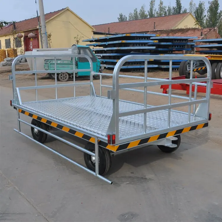 2 axle 4 axle low bed flatbed trailer small luggage platform trailer