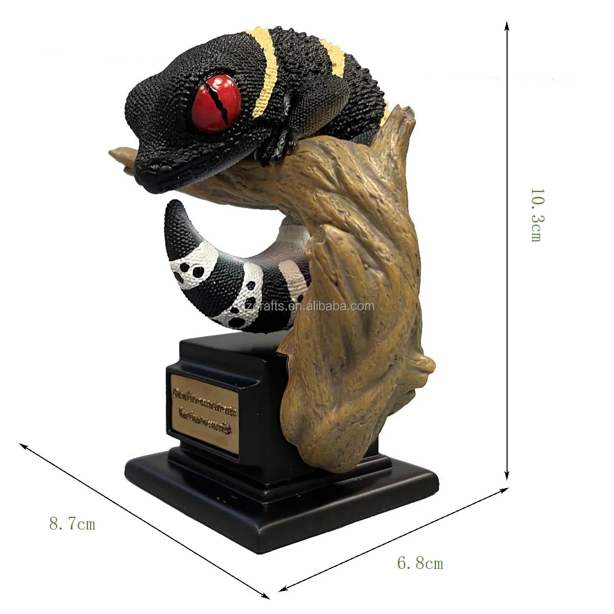 One Piece Polyresin Cute Gecko Statue For Gifts