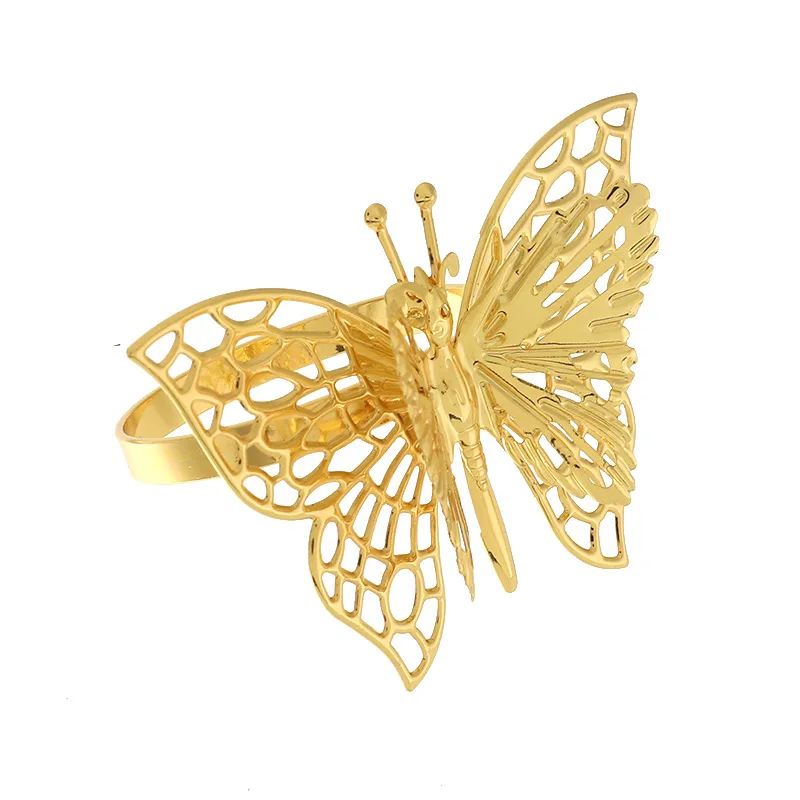 Butterfly Napkin Rings Holder for Dinners Tables Everyday Wedding Party Decor Baby Bridal Shower Banquet Supply DIY Chairs