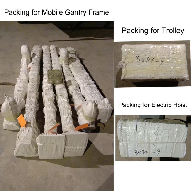 1t 2 t Mini Portable Mobile Gantry Crane 0.5 ton Movable with wheels