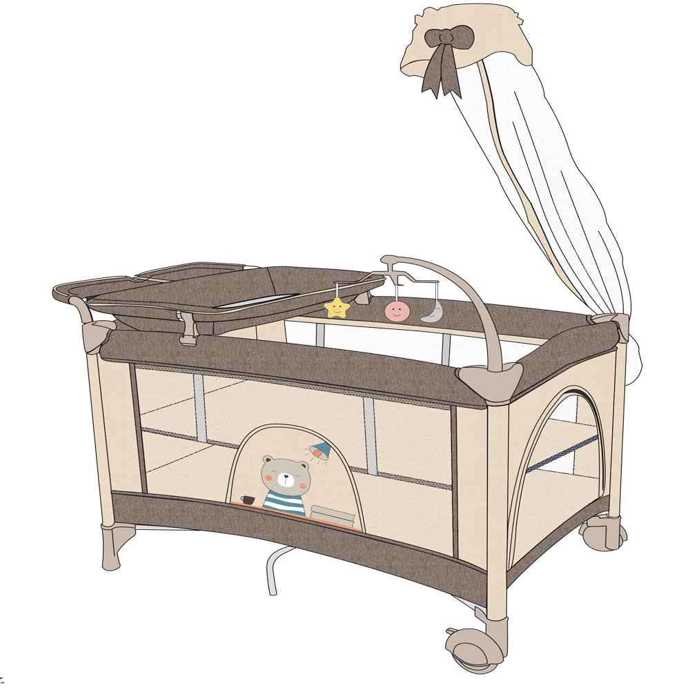 Оптовая продажа, детский манеж для новорожденных, складная мебель