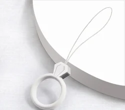 Cartoon mobile phone lanyard silicone ring sling pendant lovely silicone mobile phone short Lanyard