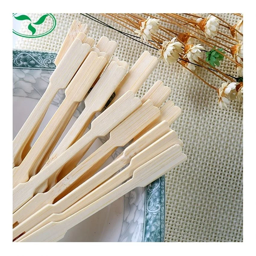 Party Use High Quality Disposable Mini Bamboo Picks Bamboo Food Cocktail Fruit Fork