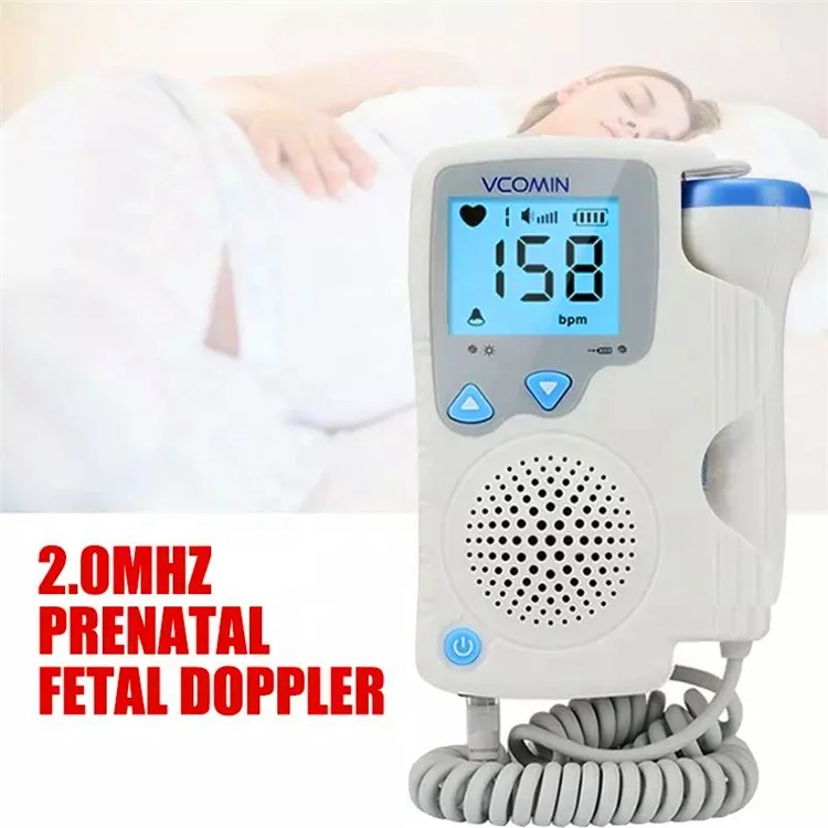 VCOMIN Home Use Pocket Fetal Heartbeat Baby Monitor Doppler Portable