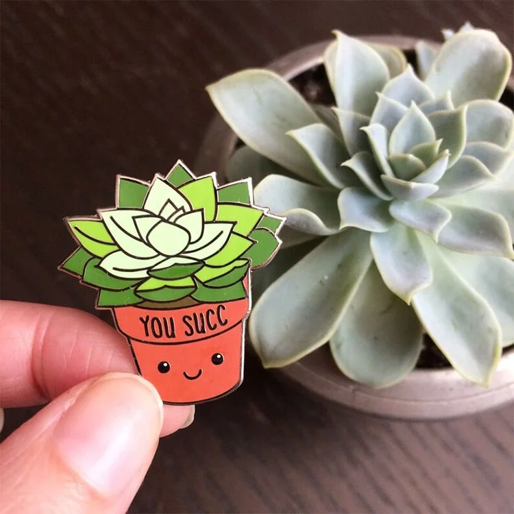 Fashion nature pins soft hard enamel leaf plant enamel pins