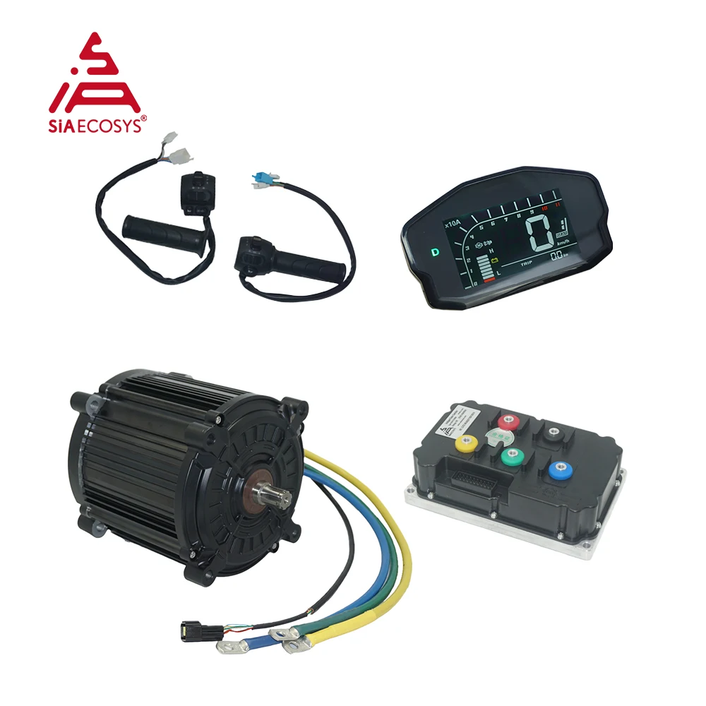 QSMOTOR 180 8000W 72V 90H Encoder Mid Drive Motor Conversion Kit With Fardriver ND72850 Controller