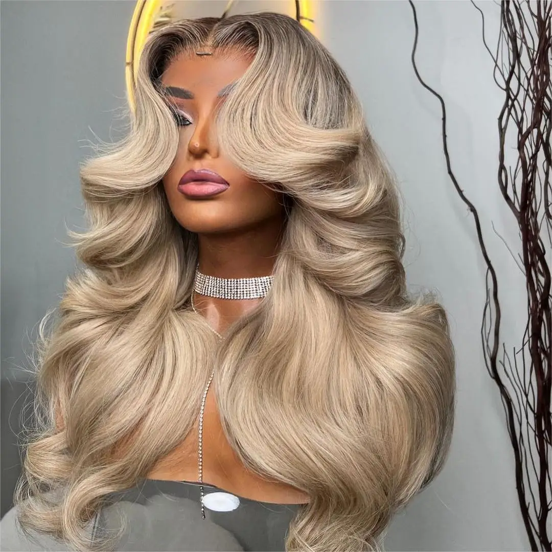 zhensili new cap HD 13*4 Front Wig Body wave 22 Inch Balayage Color Raw HD Lace Gueless Human Hair Wigs Natural Hairline