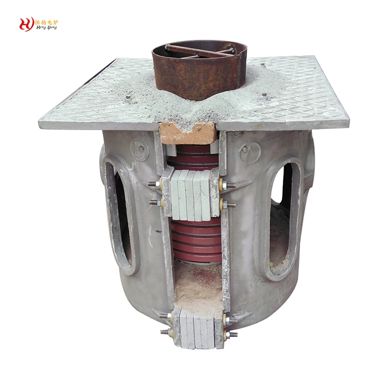 Medium frequency iron steel induction melting furnace