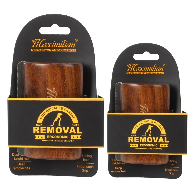 
Factory Wholesale Classical Style Upscale Wooden Handle Horse Deshedding Tool Horse Curry Comb 